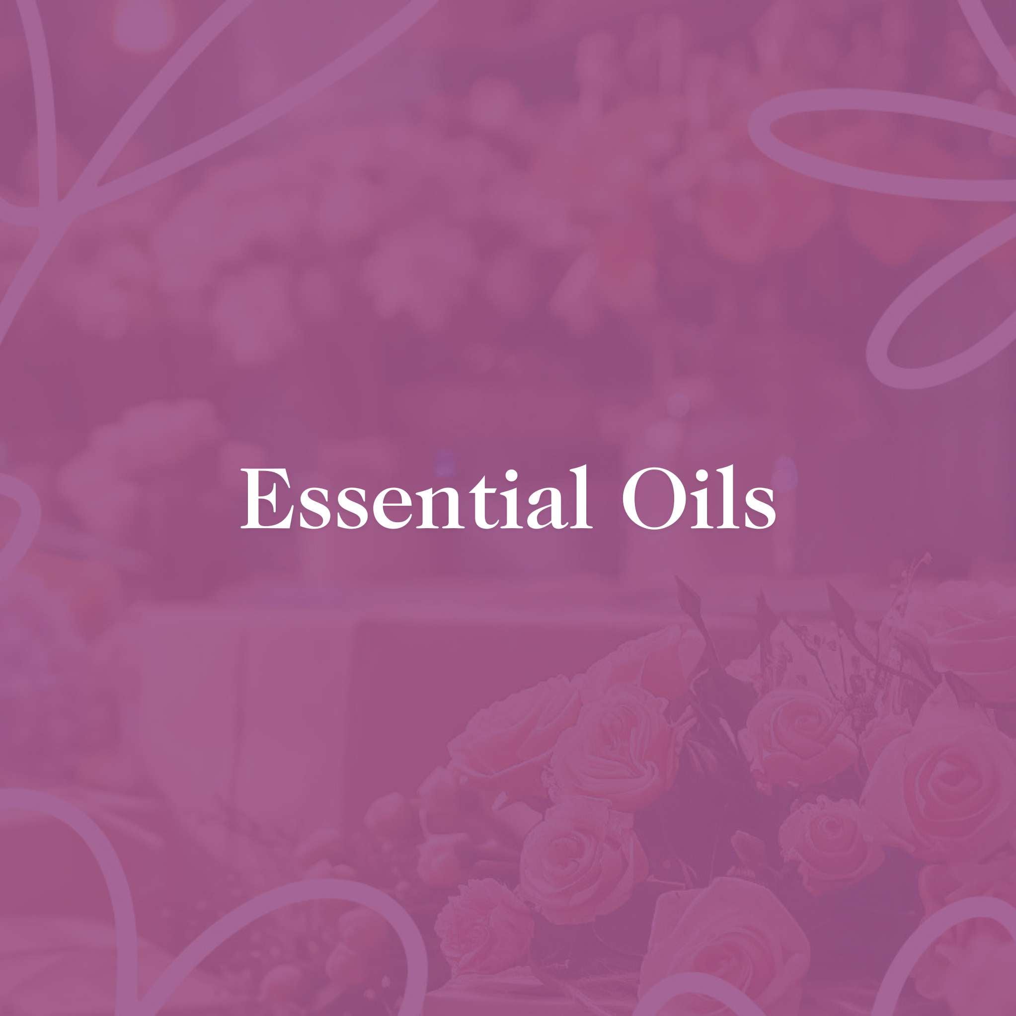 Essential Oils - Fabulous Flowers and Gifts: A soothing background of soft floral arrangements in shades of pink, highlighting the purity and natural essence of essential oils.