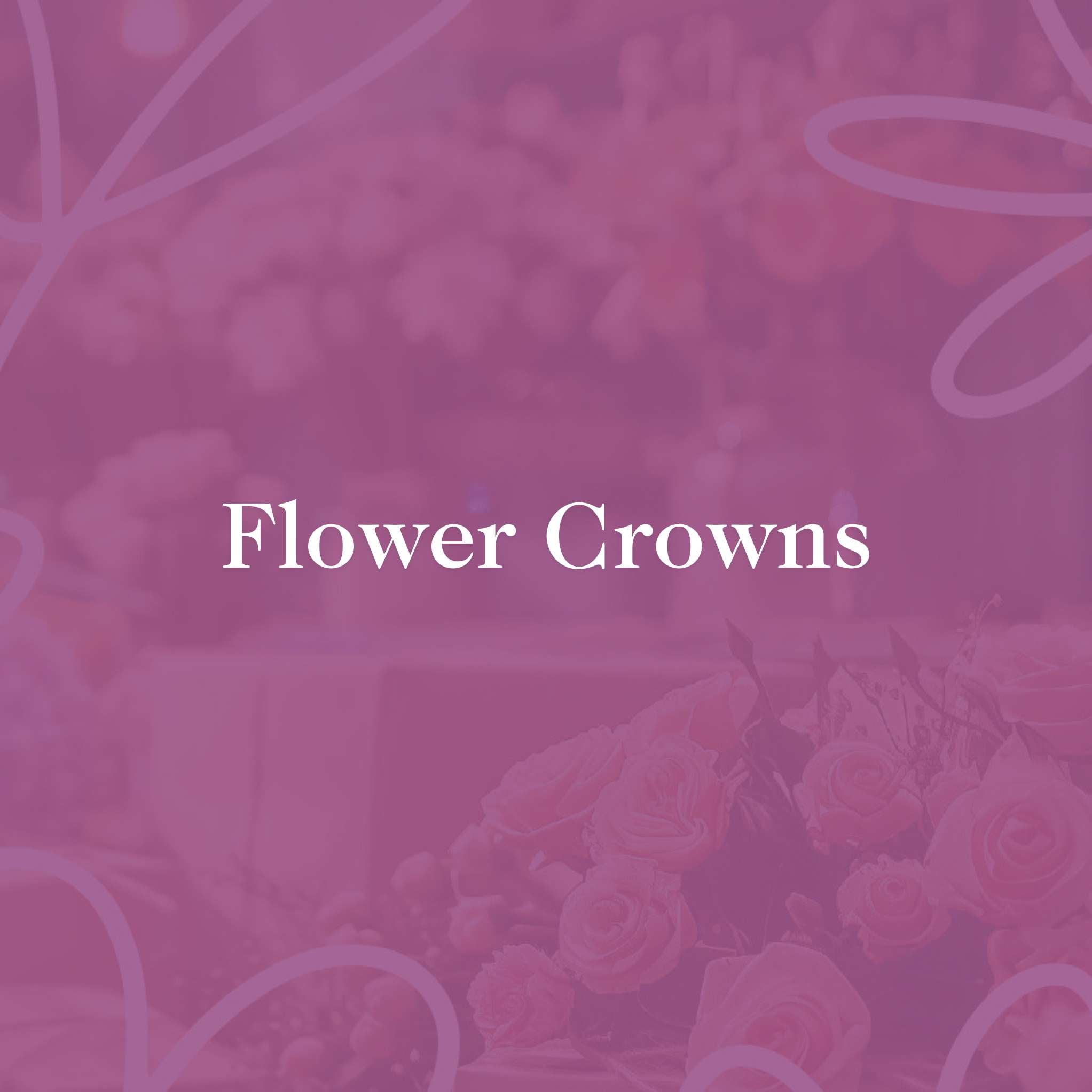 Flower Crowns - A stunning collection of handcrafted floral crowns for weddings, festivals, and special occasions at Fabulous Flowers and Gifts.