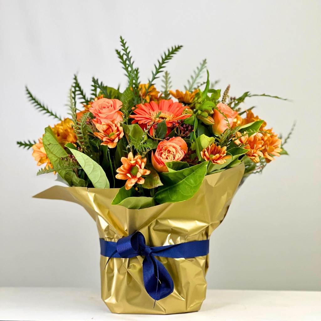 triple luxe flower bouquet wrap